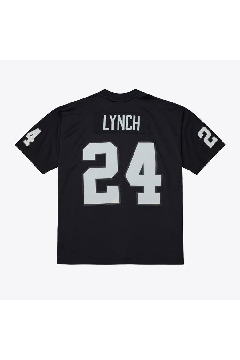 Men's Mitchell & Ness Marshawn Lynch Black Oakland Raiders Legacy Replica Jersey, Alternate, color, Black