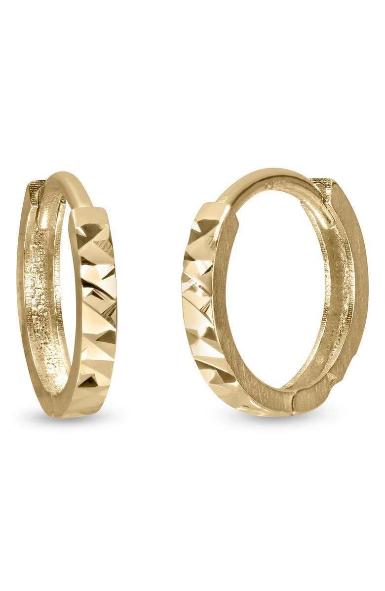 Bony Levy 14K Gold Textured Huggie Hoop Earrings, Main, color, 14K Yellow Gold