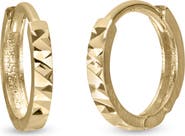 Bony Levy 14K Gold Textured Huggie Hoop Earrings