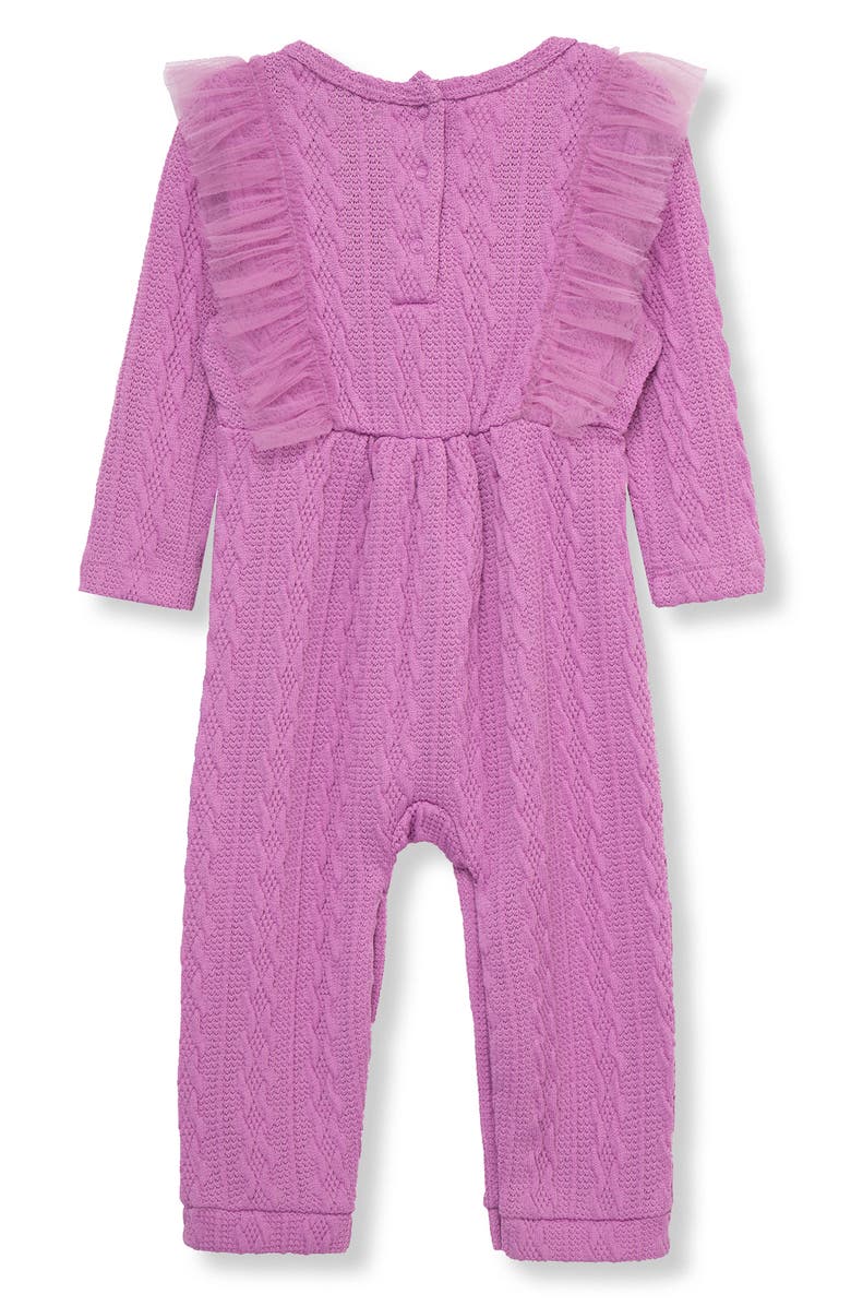 Habitual Kids Bow & Ruffle Jumpsuit, Alternate, color, Purple