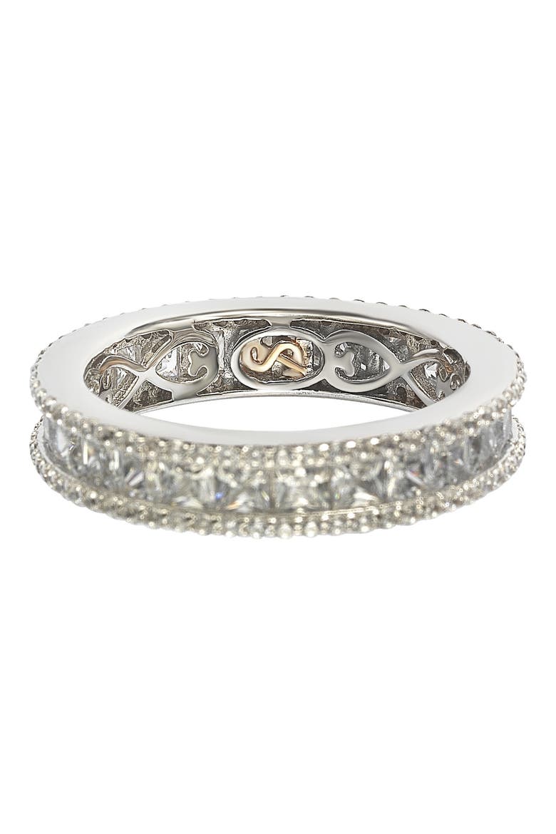 Square Cut CZ Eternity Band Ring, Alternate, color, WHITE