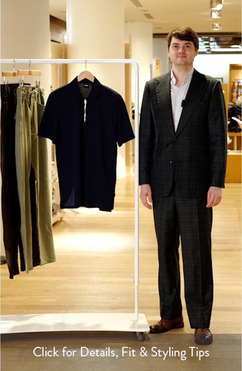 Paras Solid Lyocell & Cotton Zip Polo, sales video thumbnail