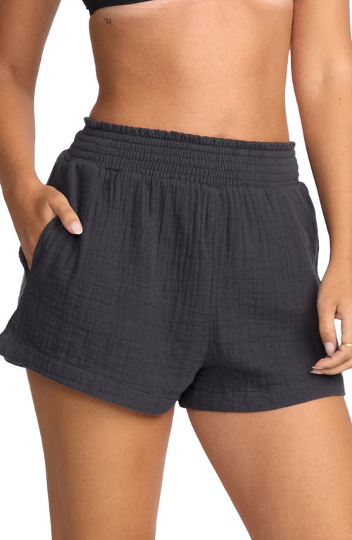 Billabong In The Waves Cotton Gauze Shorts In Blue