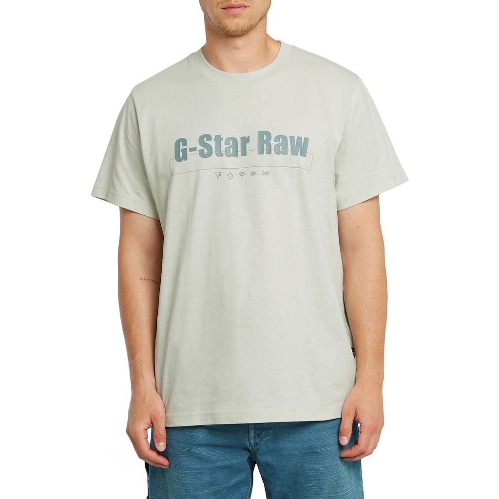 G-star Symbols Print Loose Organic Cotton Graphic T-shirt In Gs Mercury