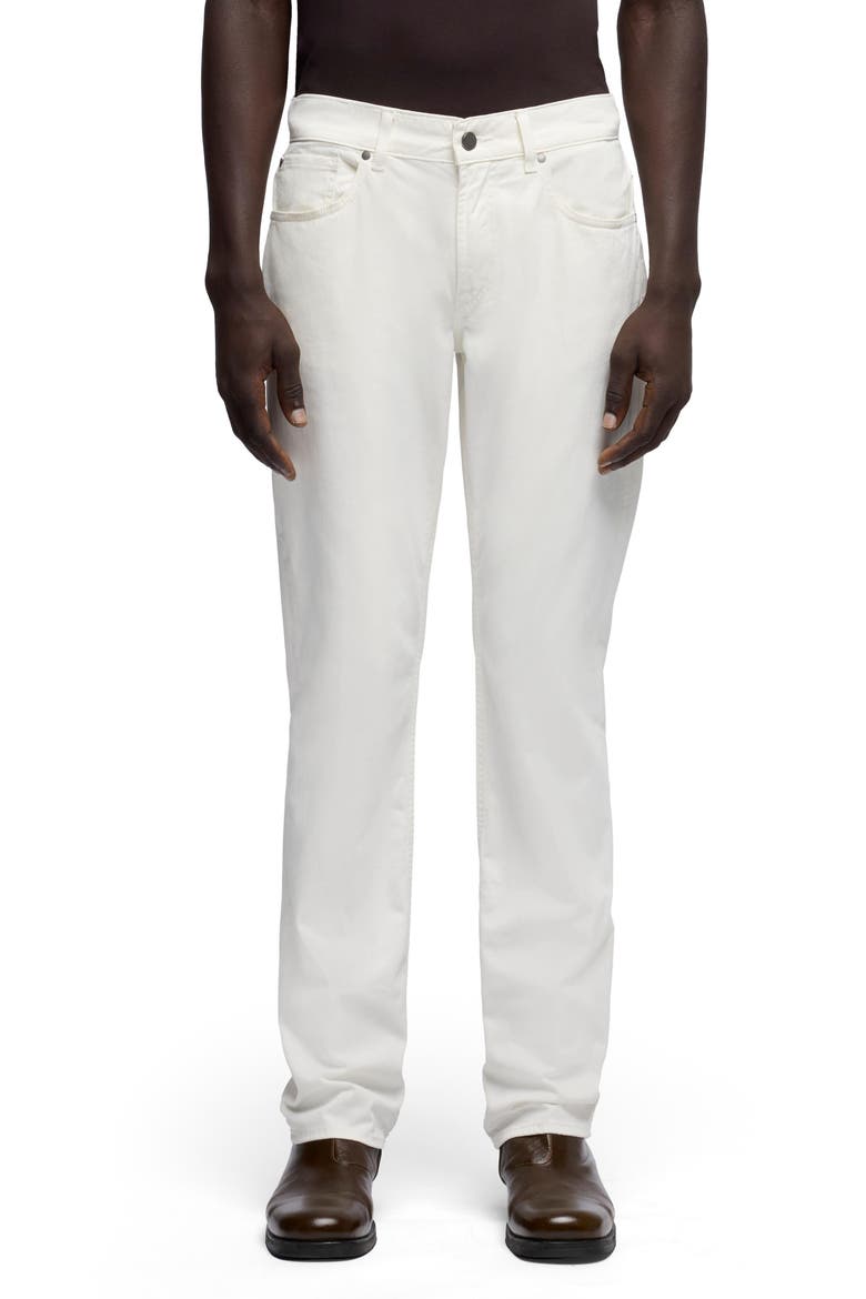 Comfort Sateen The Straight Leg Jeans, Main, color, CHALK