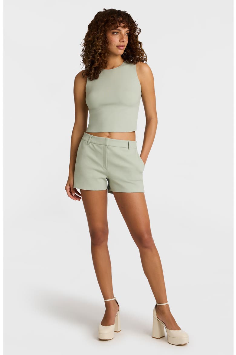 Neoprene Sleeveless Shell Top, Alternate, color, PISTACHIO