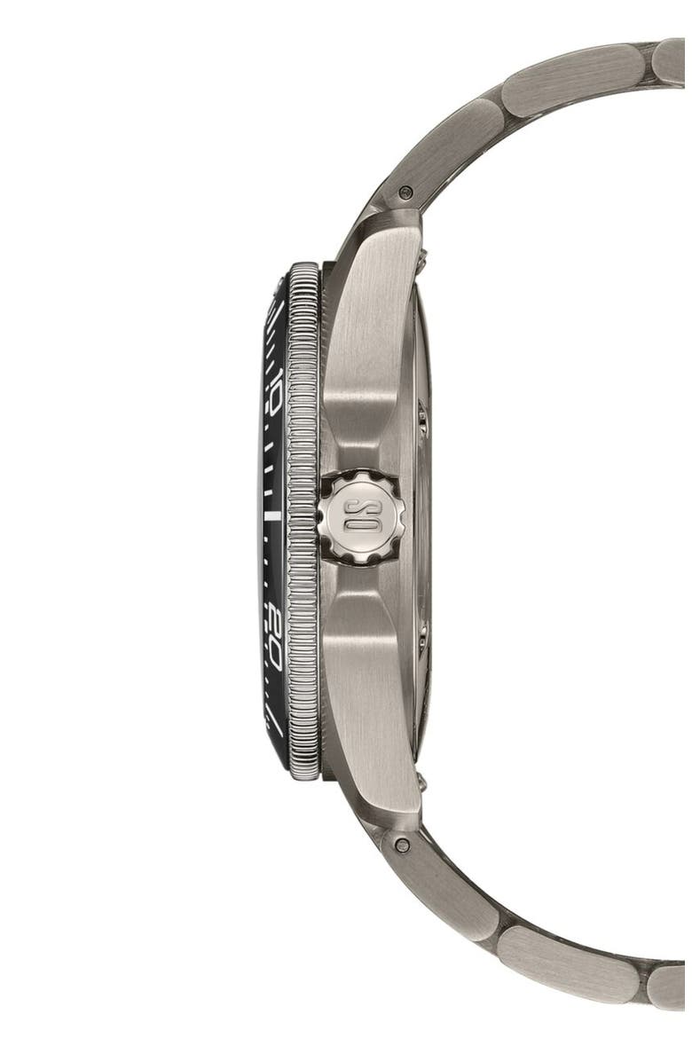 DS Action Automatic Bracelet Watch, 38mm, Alternate, color, TITANIUM / BLACK PINK