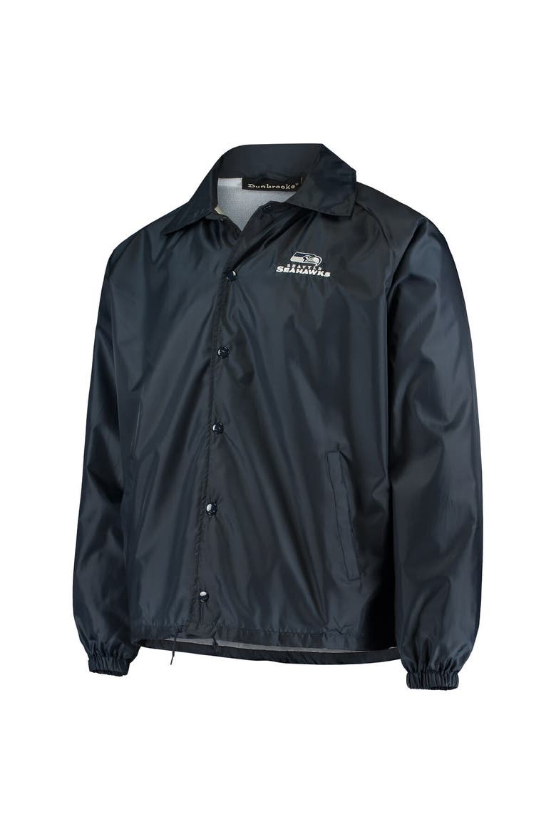 Men's College Navy Seattle Seahawks Coaches Classic Raglan Full-Snap Windbreaker Jacket, Alternate, color, Navy