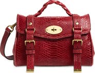 Mulberry Mini Alexa Snake Embossed Leather Satchel