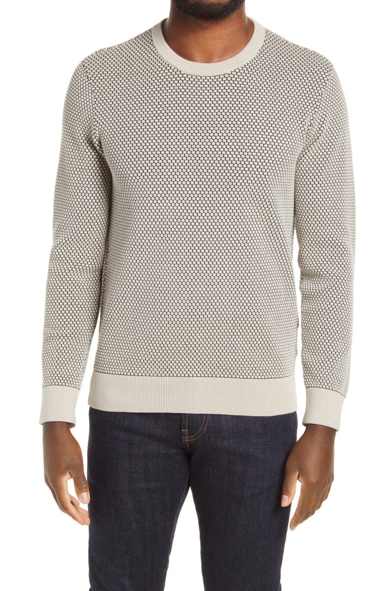 Club Monaco Men's Honeycomb Crewneck Sweater, Main, color, 