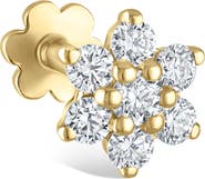 MARIA TASH Diamond Flower Threaded Stud Earring