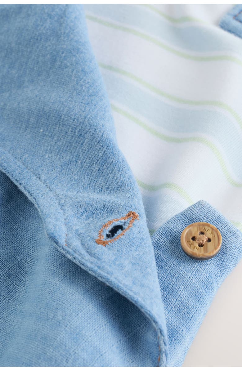 NEXT Woven Bear Overalls, Alternate, color, Blue