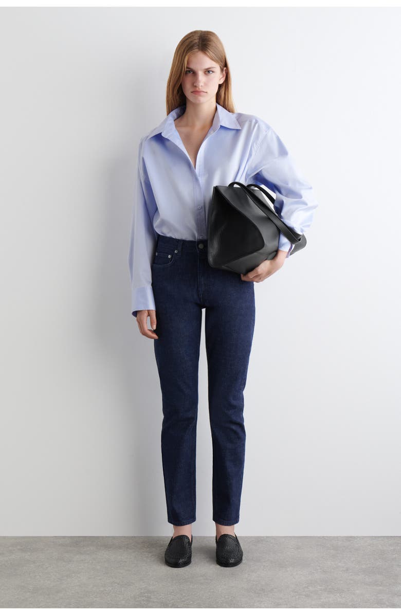 COS Flute Slim-Leg Jeans, Main, color, Dark Blue