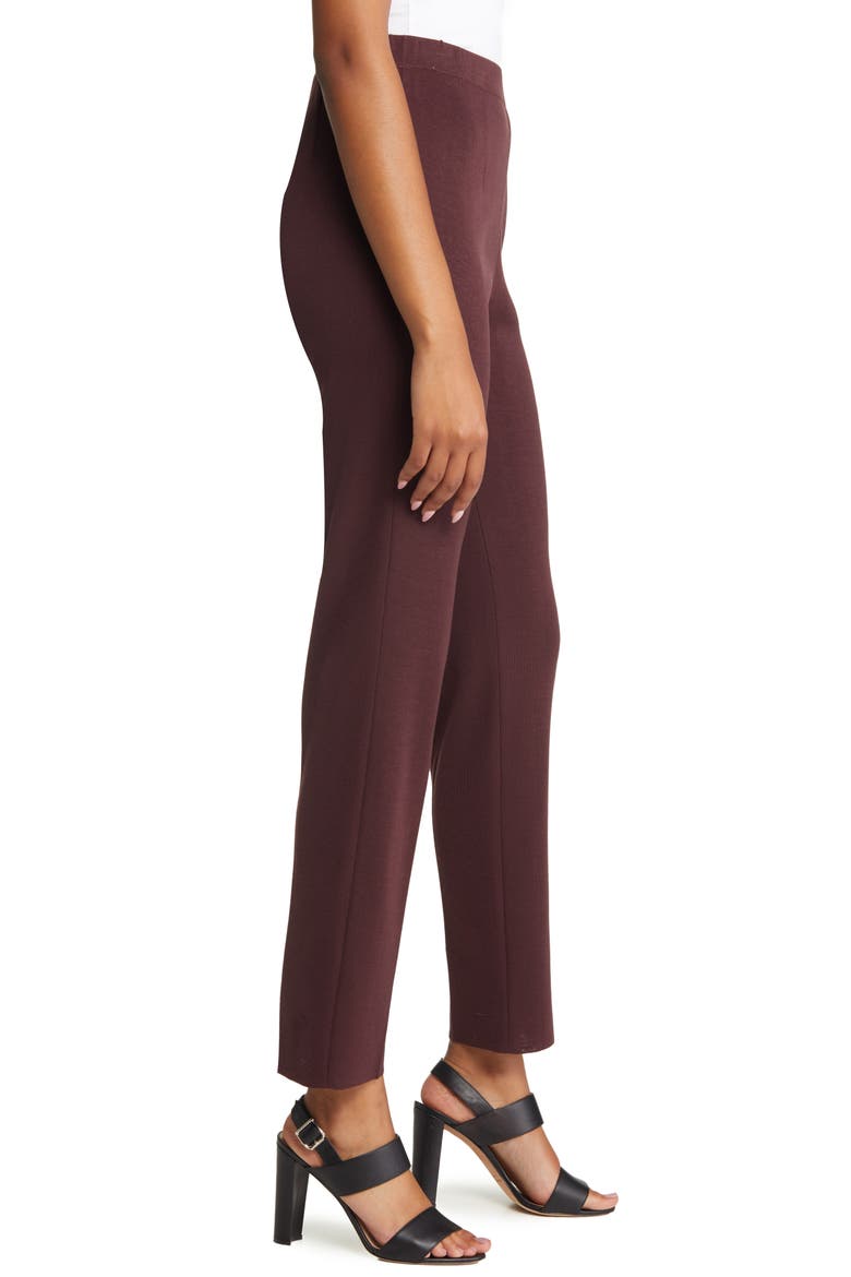 Pull-On Straight Leg Pants, Alternate, color, AUBURN BROWN