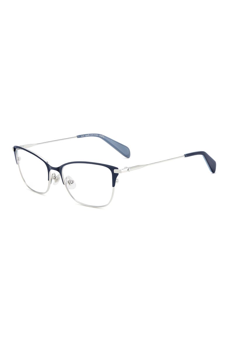 lidia 54mm rectangular reading glasses, Alternate, color, BLUE