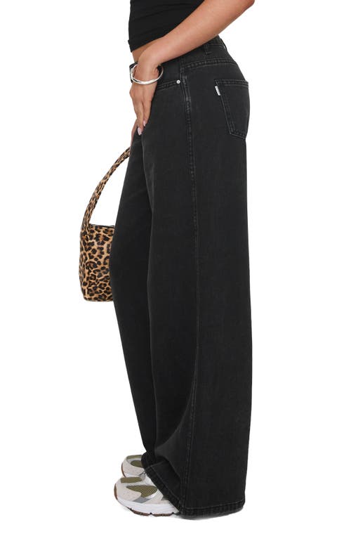 Princess Polly Ramos Low Rise Wide Leg Jeans In Black