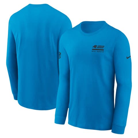 Men's Nike Blue Carolina Panthers Sideline Performance Long Sleeve T-Shirt