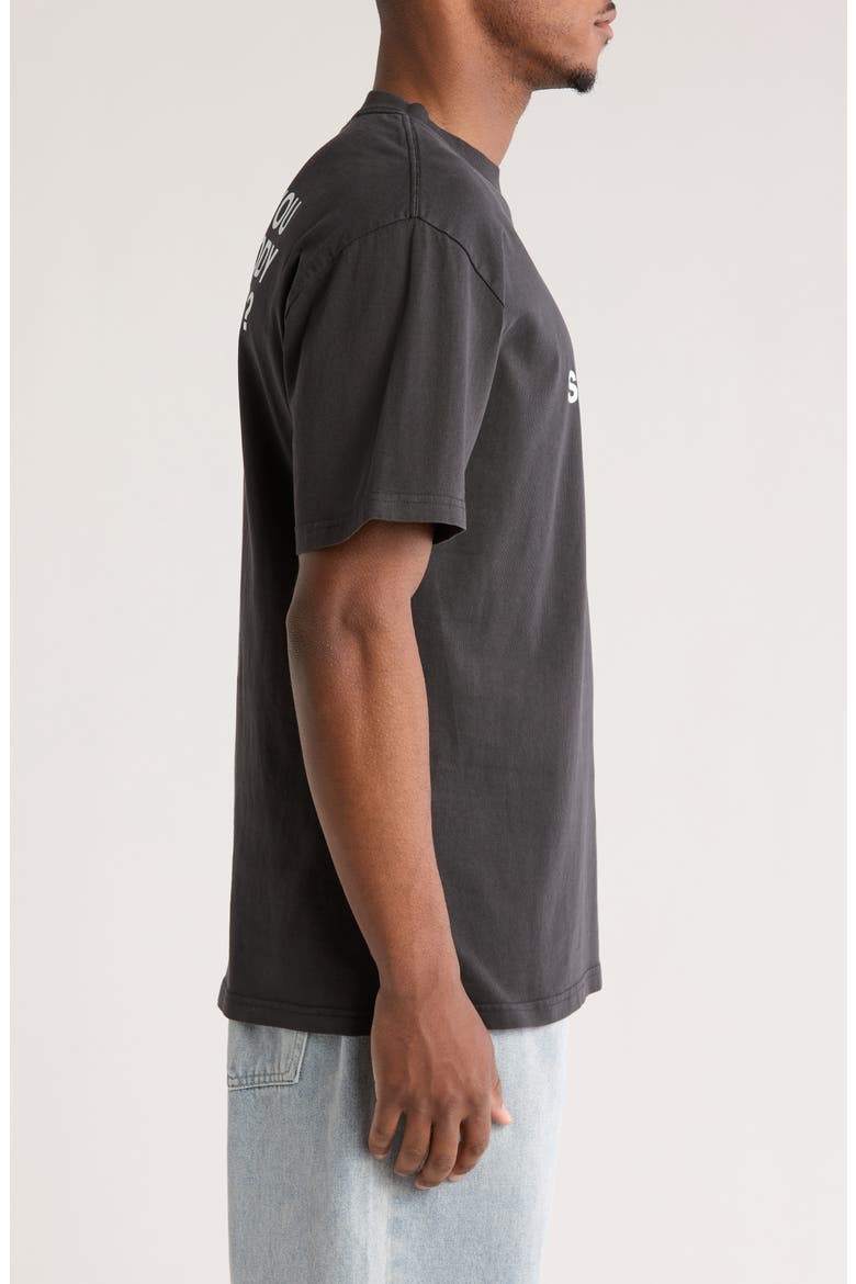 Watching Cub Graphic Cotton T-Shirt, Alternate, color, BLACK