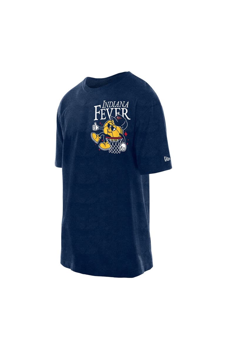 New Era Men's New Era Navy Indiana Fever Old School Sport Enzyme Wash Oversized T-Shirt, Alternate, color,
