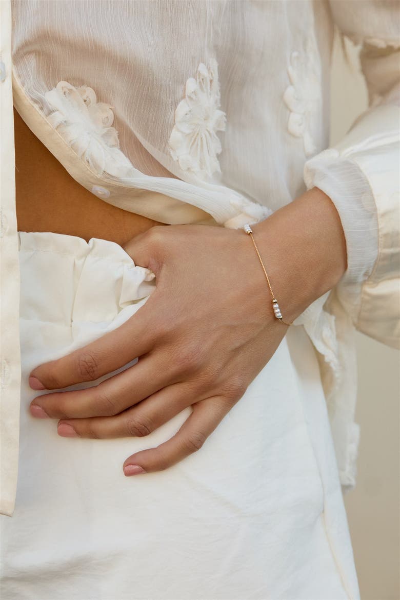 Jewellea Pearl Bracelet, Alternate, color, Gold