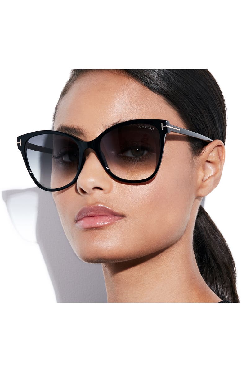 TOM FORD Ani 58mm Gradient Cat Eye Sunglasses, Alternate, color, 