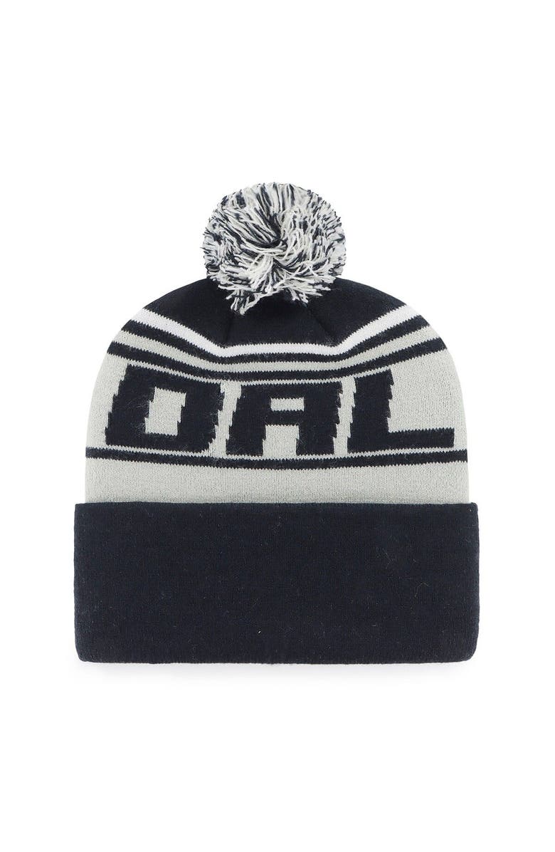 '47 Men's '47 Navy Dallas Cowboys Stylus Cuffed Knit Hat with Pom, Alternate, color, 