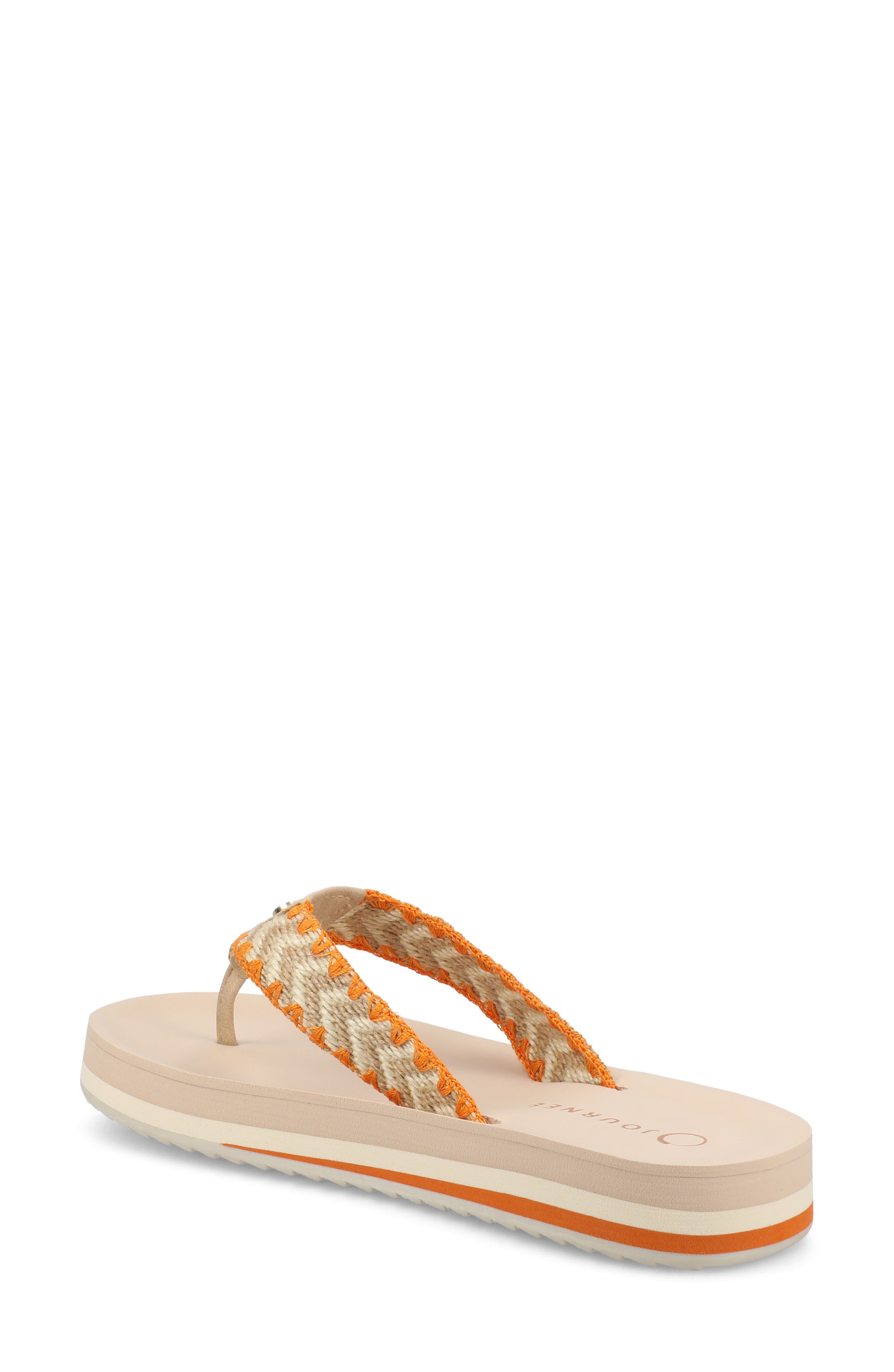 Journee Collection Eloddie Flip Flop, Alternate, color, Tan