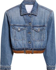 JULIE KEGELS Venim Belted Denim Button-Up Shirt