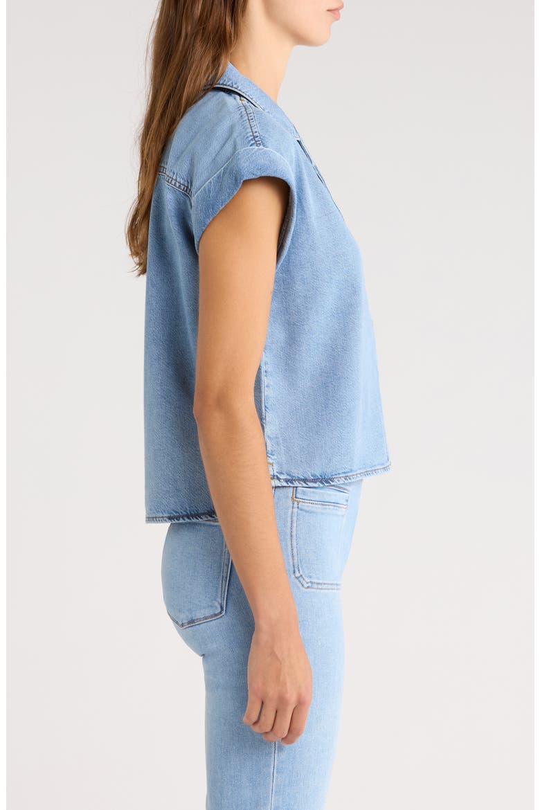 Hadley Denim Button-Up Shirt, Alternate, color, SERENITY