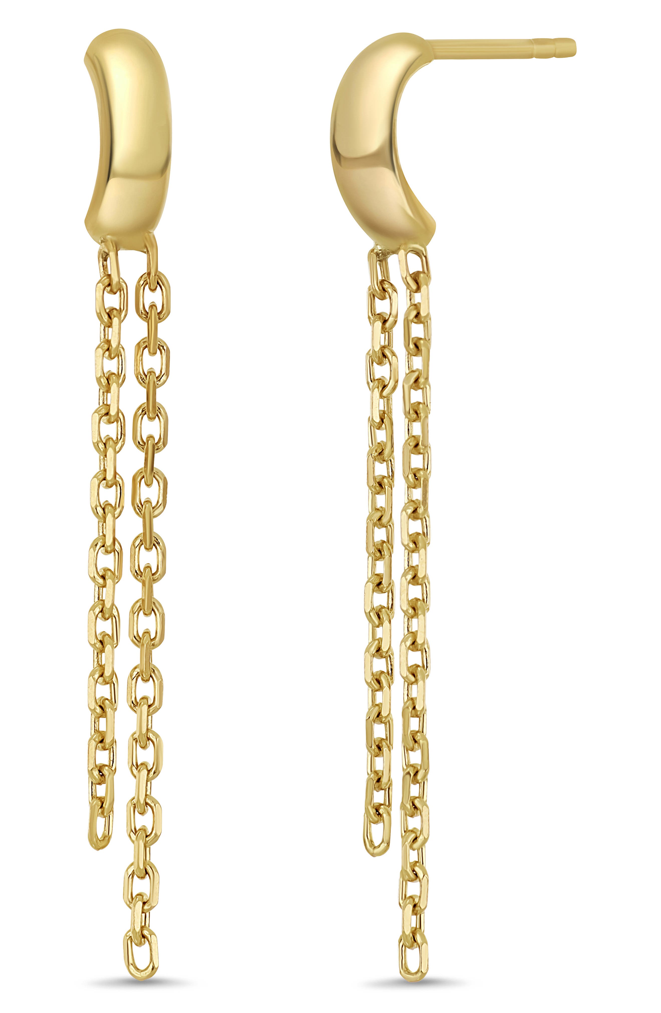 Bony Levy 14K Gold Chain Drop Earrings