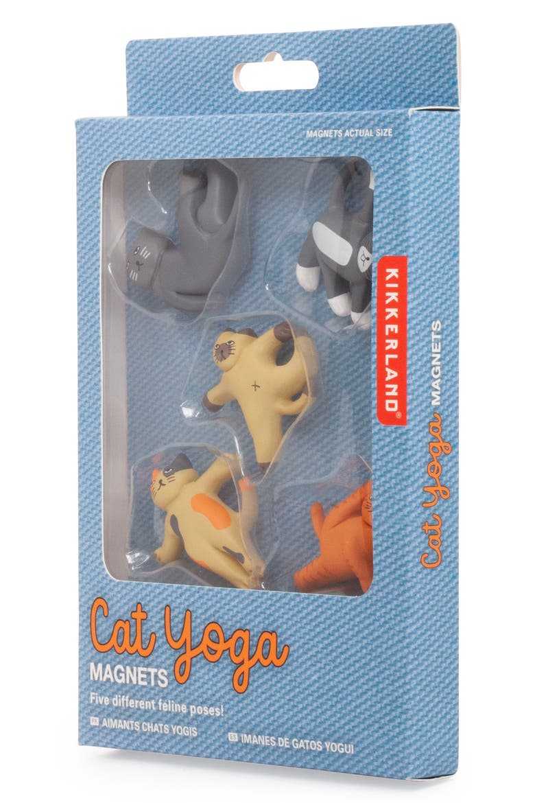 Cat Yoga Magnets, Alternate, color, NONE