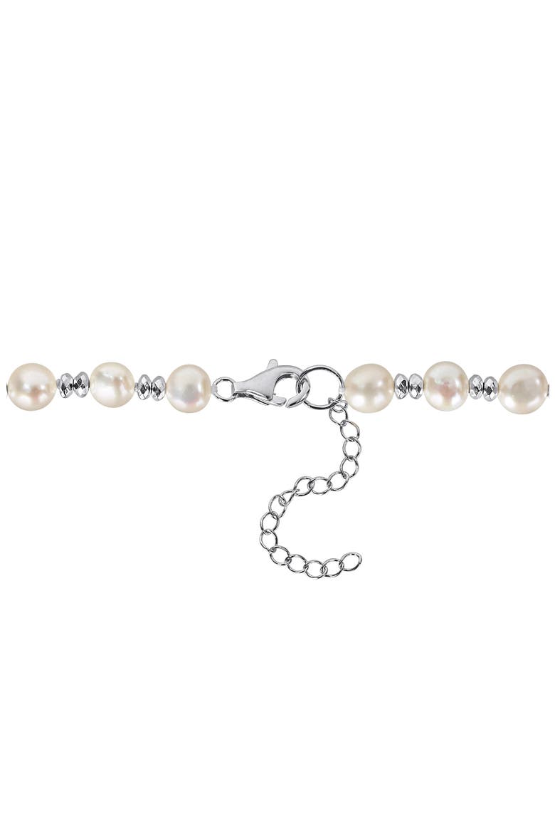 Cultured Freshwater Pearl Beaded Necklace & Bracelet Set, Alternate, color, WHITE