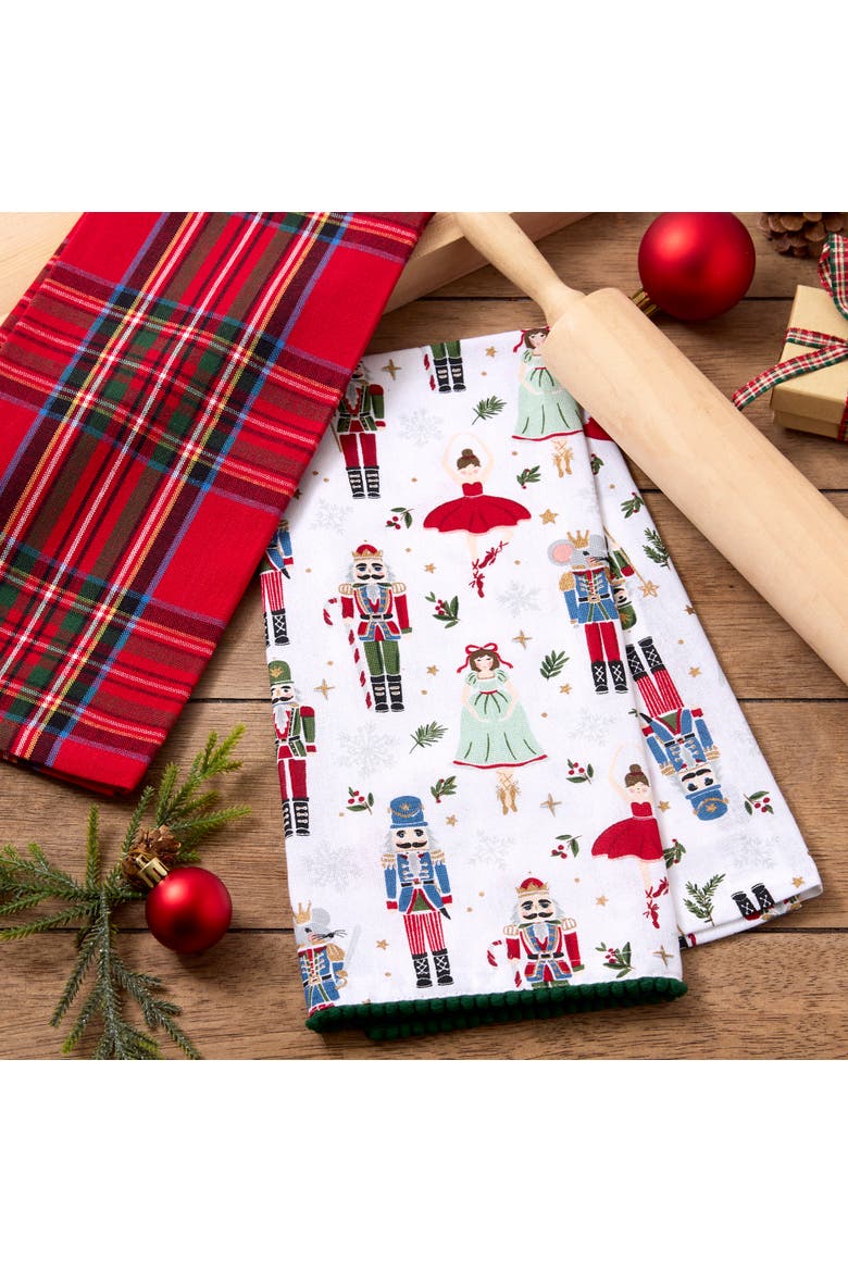 Christmas Dance Dishtowel Set of 2, Alternate, color, Christmas Dance