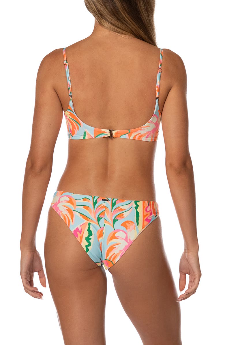 Maaji Fiesta Bloom Iconic Reversible Bikini Bottoms, Alternate, color, Open Blue