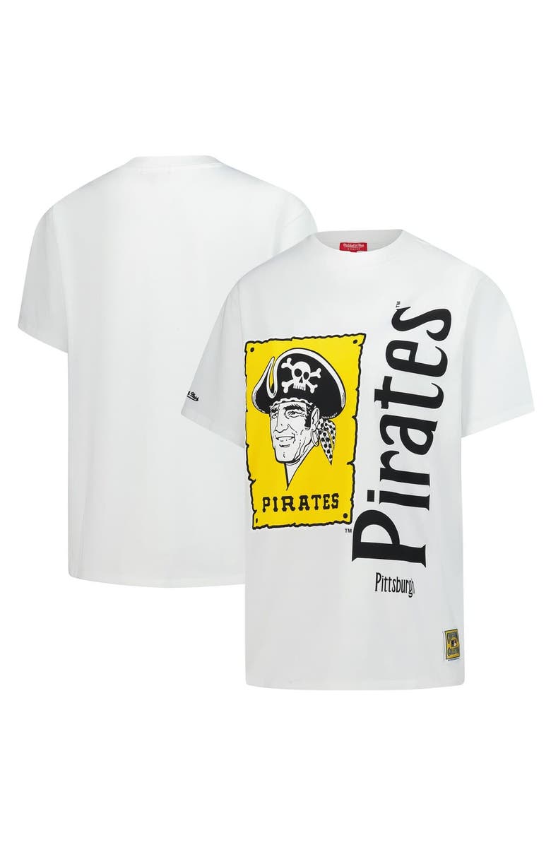 Mitchell & Ness Women's Mitchell & Ness White Pittsburgh Pirates Cooperstown Collection Boyfriend T-Shirt, Main, color, White