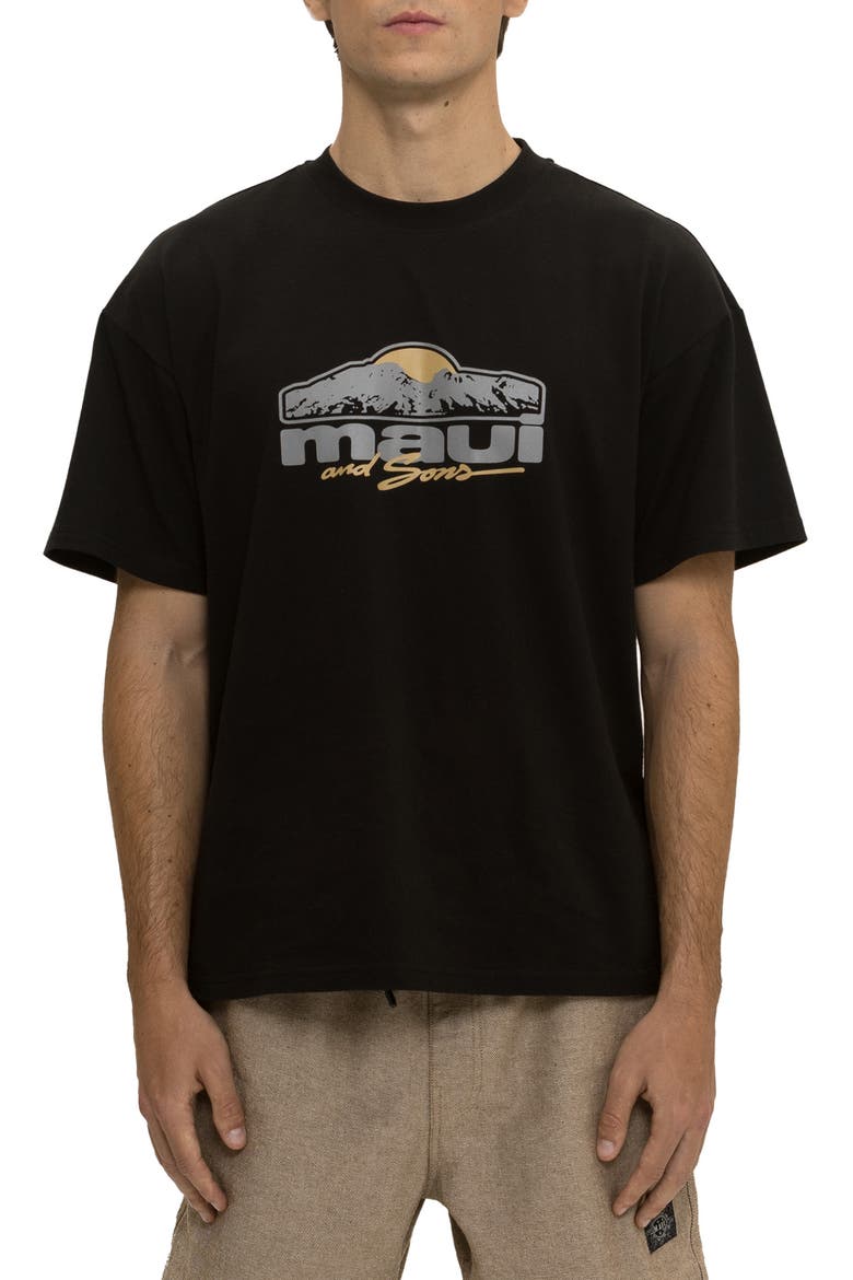 Horizon Graphic T-Shirt, Main, color, BLACK