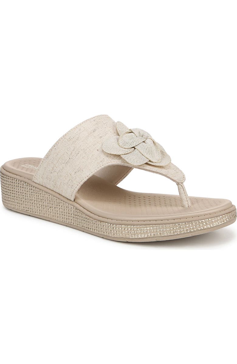 LifeStride Bloom Wedge Sandal, Main, color, Natural
