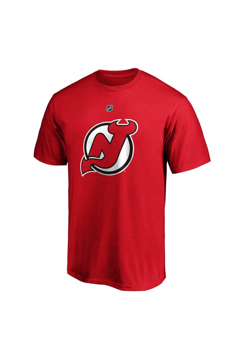 FANATICS Men's Fanatics Branded Corey Crawford Red New Jersey Devils Authentic Stack Name & Number T-Shirt, Alternate, color, 