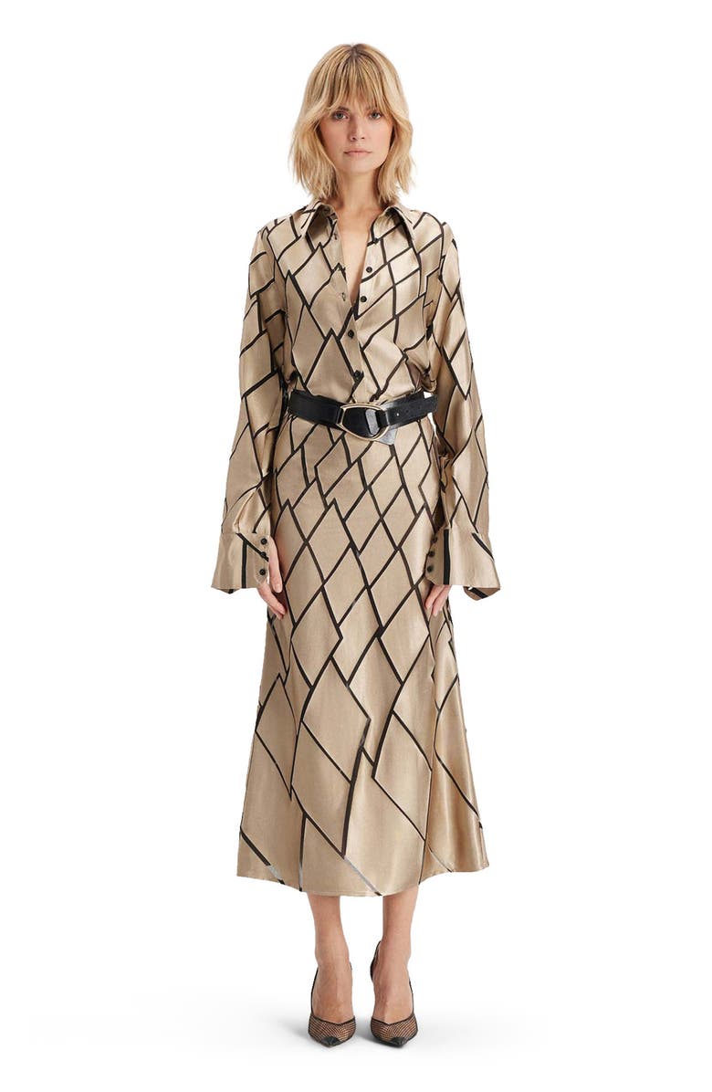 THEO The Label Theia Retro Burnout Boyfriend Shirt, Alternate, color, Sand