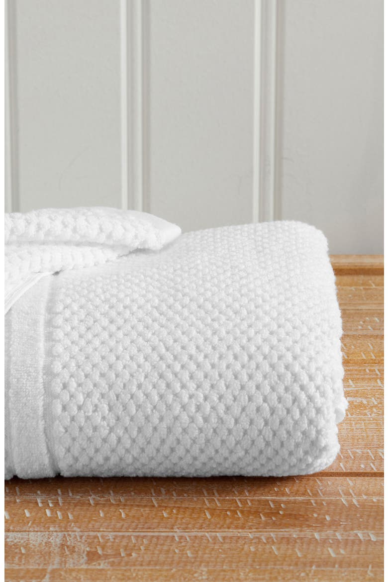 Cotton Checkered Texture 8-Piece Bath Towel Set, Alternate, color, WHITE