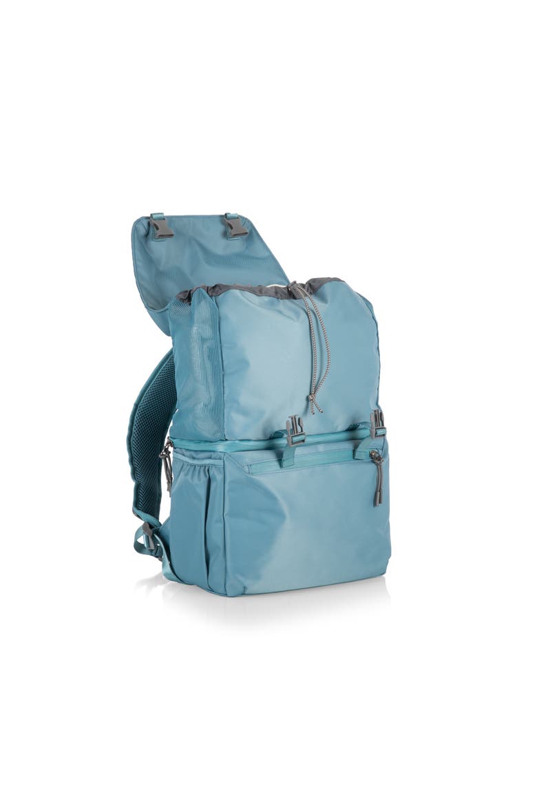 Tarana Recycled Backpack Cooler, Alternate, color, Aurora Blue