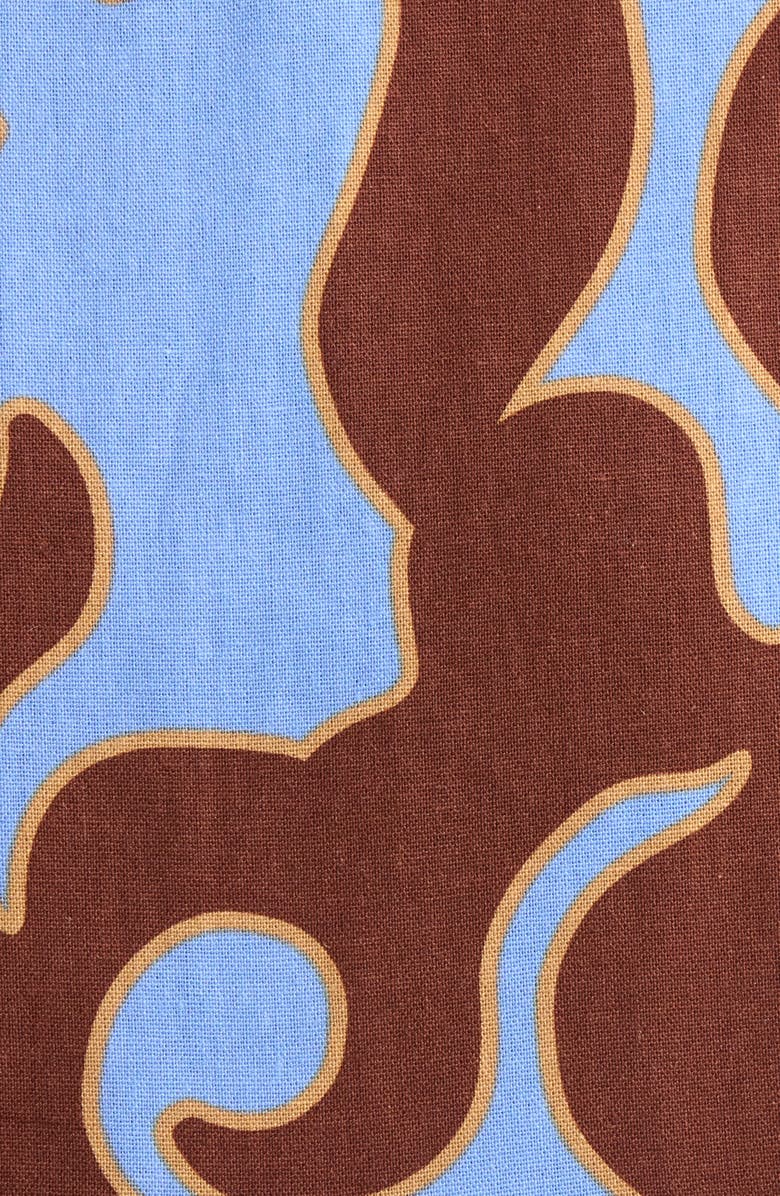 SUGARLIPS Briley Floral Print Long Sleeve Minidress, Alternate, color, Brown-Blue