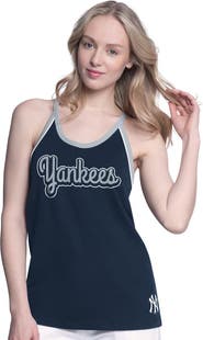 G-III 4HER BY CARL BANKS Women's G-III 4Her by Carl Banks Navy New York Yankees Curveball Racerback Tank Top