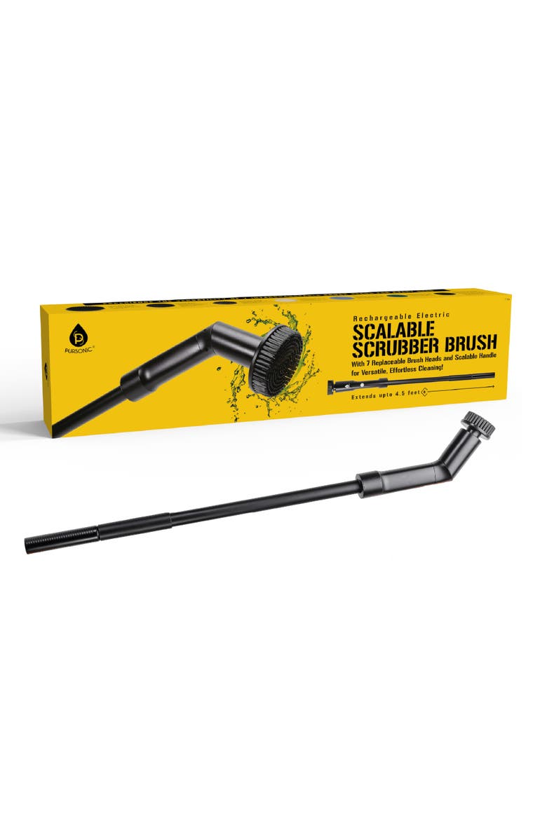 Rechargeable Electric Scalable Scrubber Brush, Main, color, Black