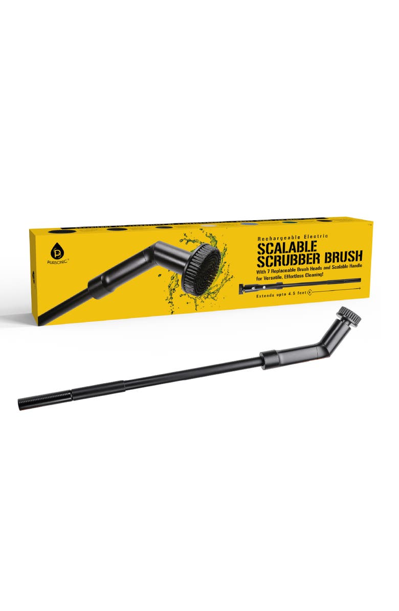 PURSONIC Rechargeable Electric Scalable Scrubber Brush, Main, color, Black