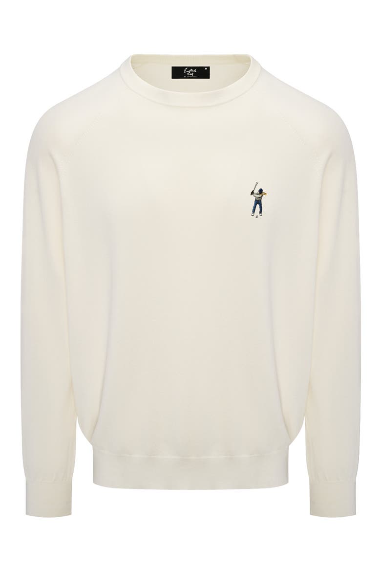 Links Embroidered Sweater, Main, color, JETSTREAM