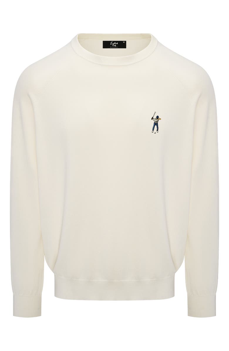 Eastside Golf Links Embroidered Sweater, Main, color, Jetstream