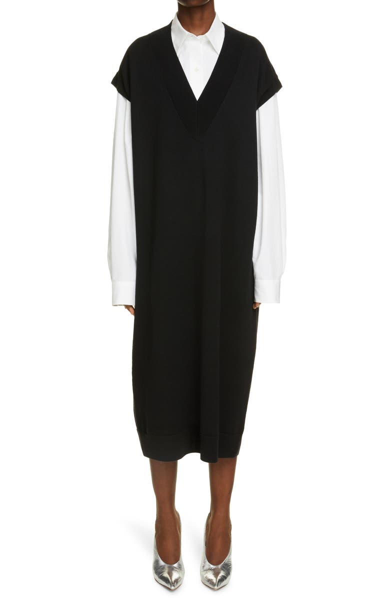 Dries Van Noten Taipan Merino Wool Dress, Main, color,