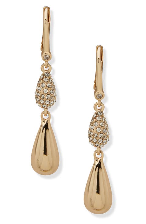 Ashlyn Pavé Pear Double Drop Earrings