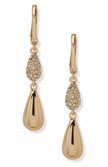 DKNY Ashlyn Pavé Pear Double Drop Earrings
